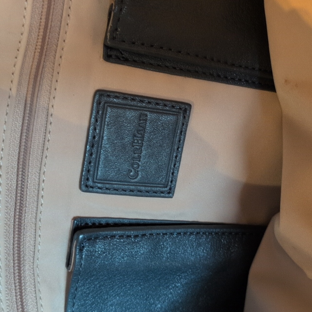 Cole.Haan Vintage Leather Tote. Slate Blue With Brass Hardware - Picture 12 of 12